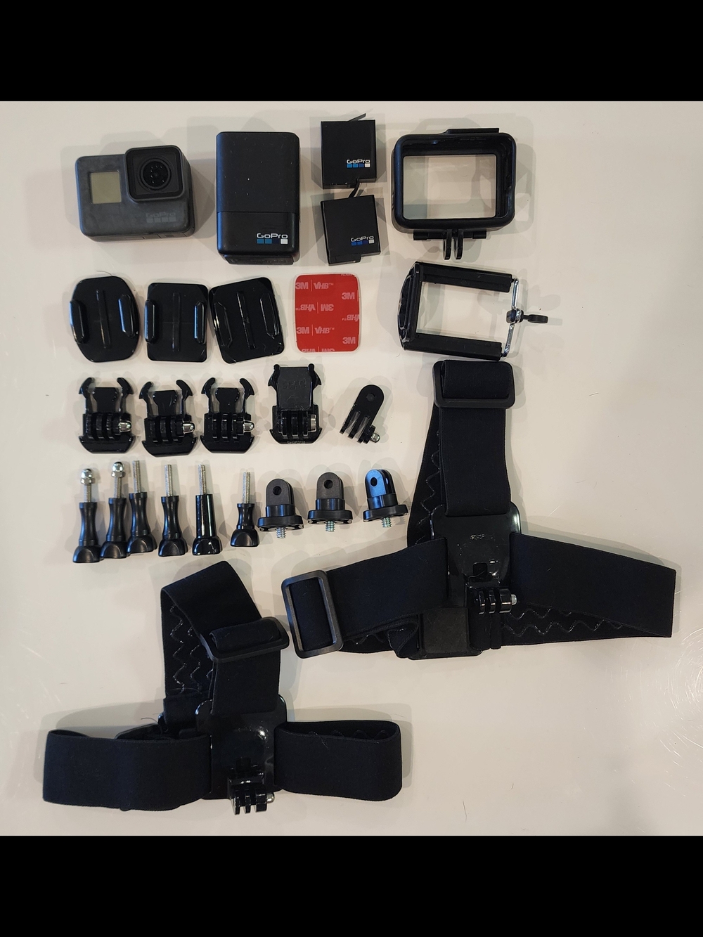 GoPro Hero5 w/ Huge Bundle: 2 Batteries, Head Straps, Frame, Mounts, Clips Etc
